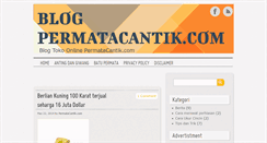 Desktop Screenshot of blog.permatacantik.com